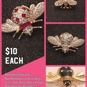 Rhinestone Bumble Bees